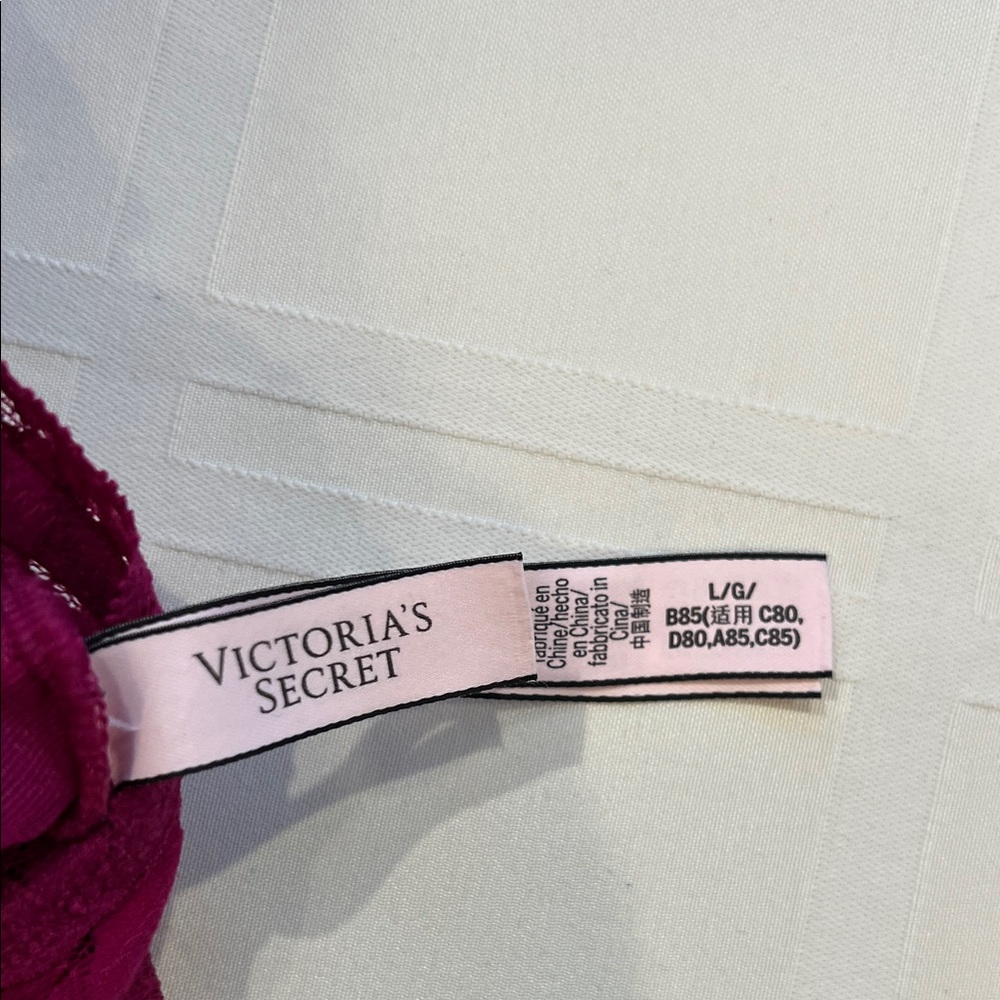 Victoria's Secret Lace Bralette Duo - Peach and Magenta - Size Large - Picture 4 of 11
